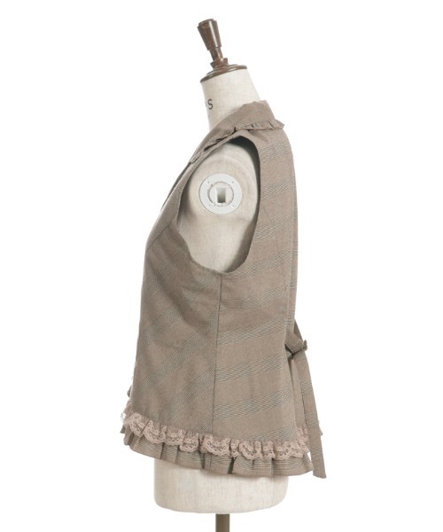 axes femme（アクシーズ ファム） ベスト ジレ レースフリルミディ