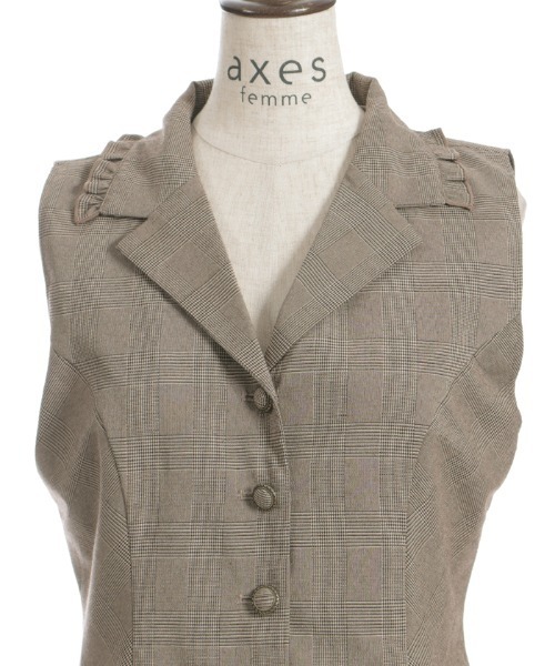 axes femme（アクシーズ ファム） ベスト ジレ レースフリルミディ