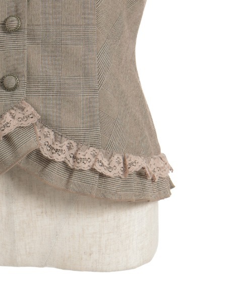 axes femme（アクシーズ ファム） ベスト ジレ レースフリルミディ