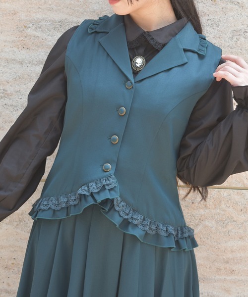 なー 2点 axes femme レースフリルベストチュニック なー 2点 axes femme レースフリルベストチュニック なー 2点 axes
