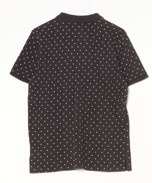「Quiksilver」 ドット柄半袖ポロシャツ M ブラック メンズ_画像2