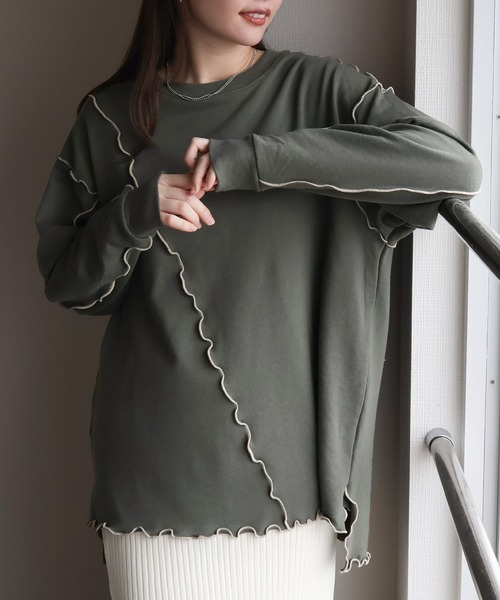 sin.ca トレーナー スウェット 裏毛メロウスウェット レディース