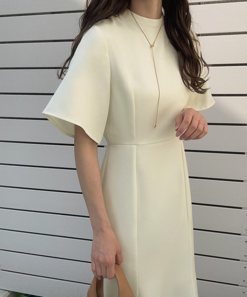 「LAUIR」 半袖ワンピース MEDIUM ライトグレー レディース_画像8