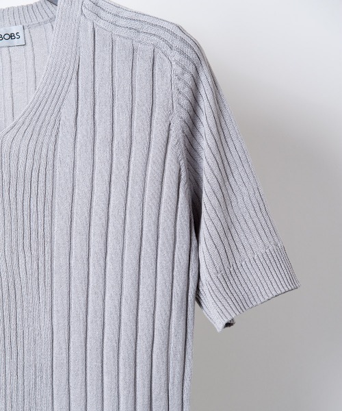 「BUFFALO BOBS」 半袖ニット 2-3 ブラック メンズ_画像7