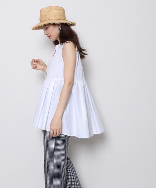 「Re.Verofonna」 ノースリーブチュニック MEDIUM ネイビー レディース_画像2