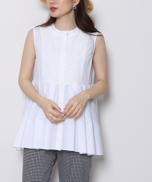 「Re.Verofonna」 ノースリーブチュニック MEDIUM ネイビー レディース_画像6