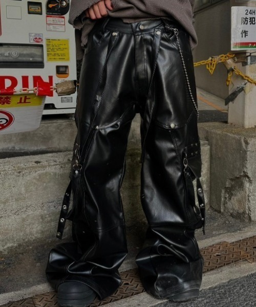 パンツ HAVEYOUDIDBEFORE haveyoudiedbefore?】Bondage, Leather Oversized Pants /【ハブユー