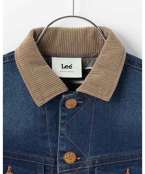 petit main ブルゾン アウター 「Lee」コーデュロイ襟デニムジャケット
