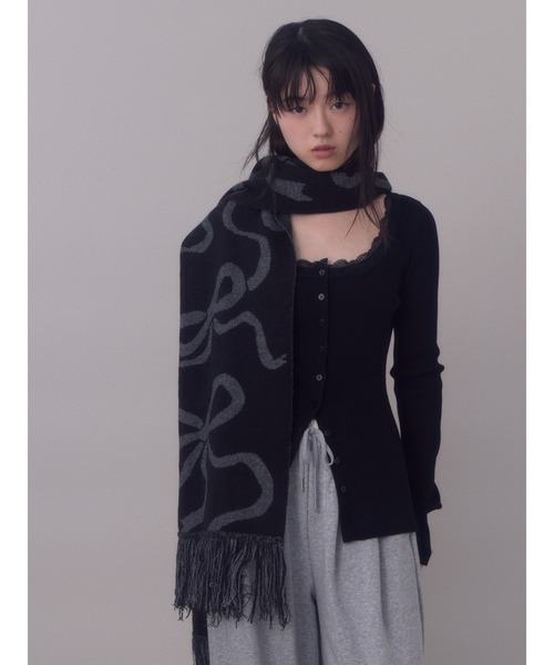 SLY（スライ） ニット セーター 「再入荷」LACE DOCKING FRONT BUTTON