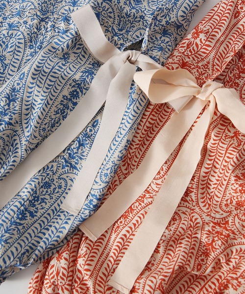 「LOPASS」 半袖ブラウス L レッド レディース_画像3