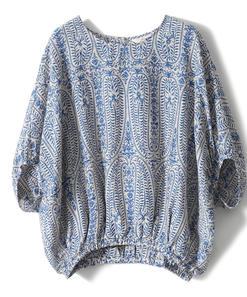 「LOPASS」 半袖ブラウス L レッド レディース_画像4