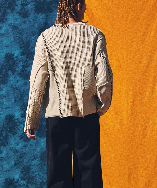 MAISON SPECIAL（メゾンスペシャル） 長袖ニット 1 グレイッシュ