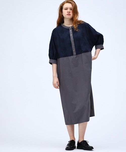 「Kelen」 半袖ワンピース M ネイビー レディース_画像2