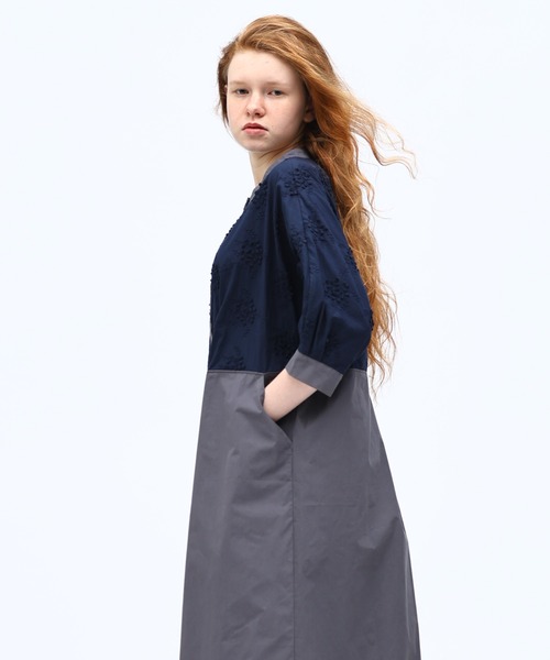 「Kelen」 半袖ワンピース M ネイビー レディース_画像3