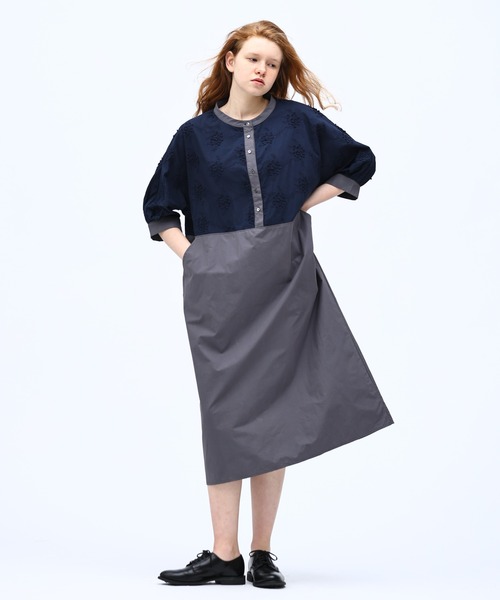 「Kelen」 半袖ワンピース M ネイビー レディース_画像4