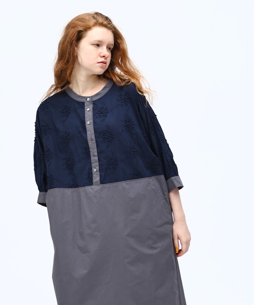 「Kelen」 半袖ワンピース M ネイビー レディース_画像5