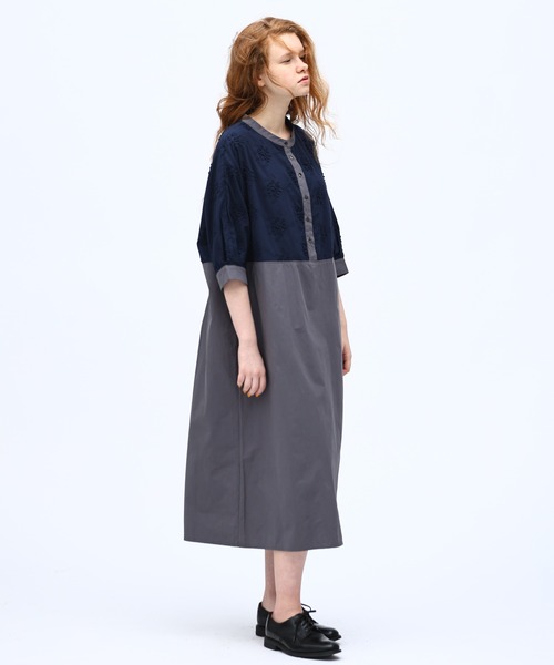 「Kelen」 半袖ワンピース M ネイビー レディース_画像6