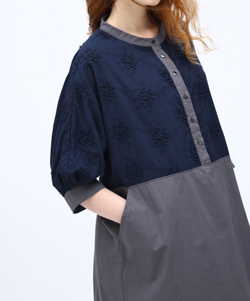 「Kelen」 半袖ワンピース M ネイビー レディース_画像7