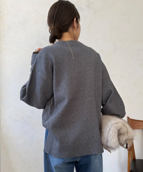 ☆DouDou☆美品　ニットセーター 　フリーサイズ DouDou（ドゥドゥ） ニット セーター 「WEB限定」ミラノリブトップス