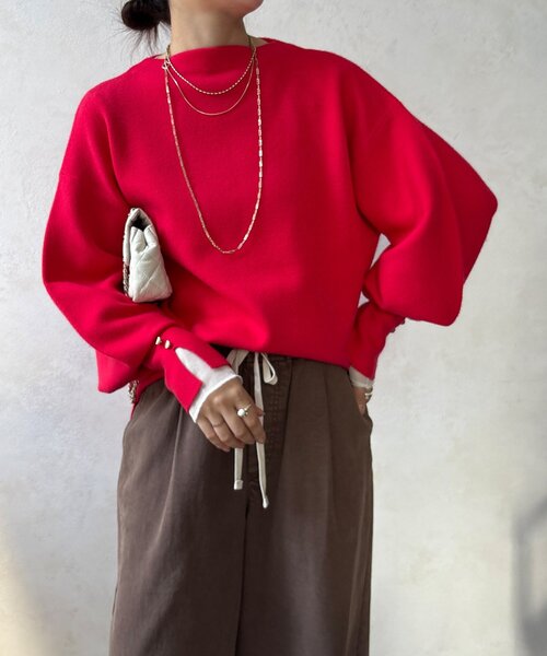 ☆DouDou☆美品　ニットセーター 　フリーサイズ DouDou（ドゥドゥ） ニット セーター 「WEB限定」ミラノリブトップス