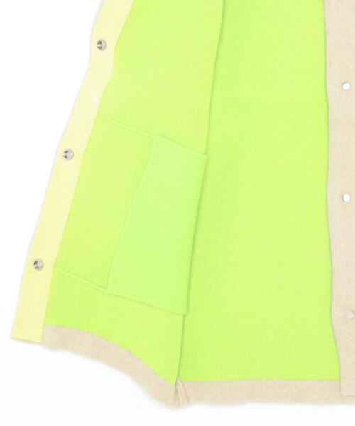 「ELENDEEK」 ニットカーディガン FREE アイボリー レディース_画像3