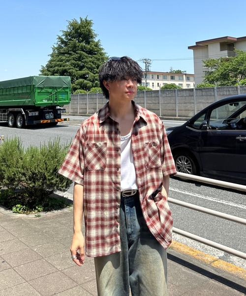 「ADAMASTE」 7分袖シャツ MEDIUM ブラック メンズ_画像9