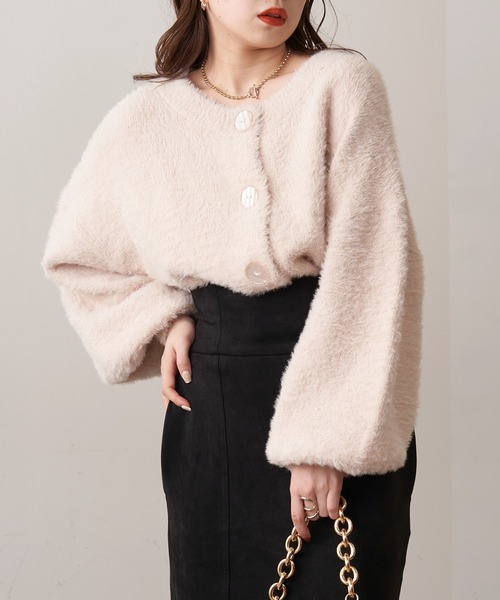 「Chico」 ニットカーディガン FREE アイボリー レディース_画像2