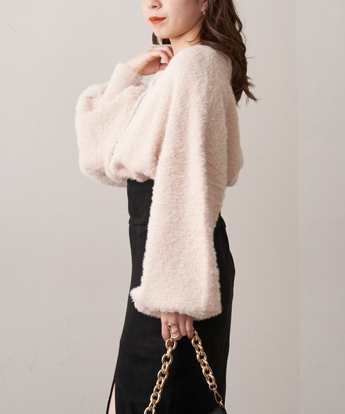 「Chico」 ニットカーディガン FREE アイボリー レディース_画像3