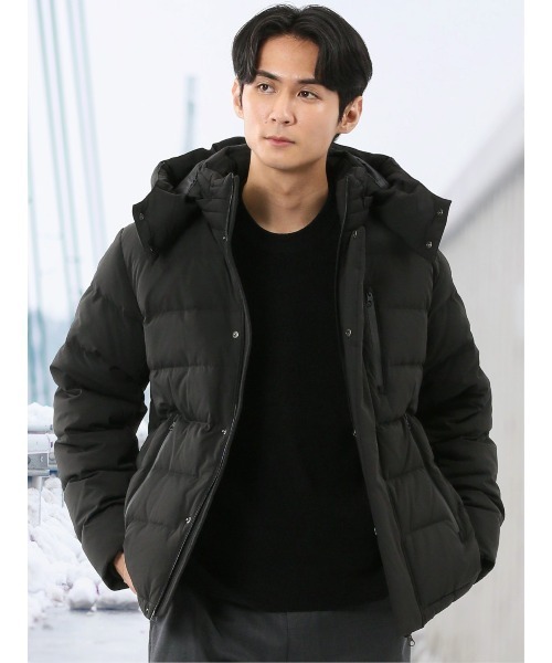 タカキュー（TAKA−Q）/【ストレッチ フード脱着】タカキュー ツイル ダウンブルゾン TAKA-Q（タカキュー） ダウンジャケット ダウン 「ストレッチ フード