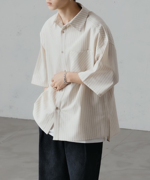 「epnok」 半袖シャツ LARGE グレー メンズ_画像7
