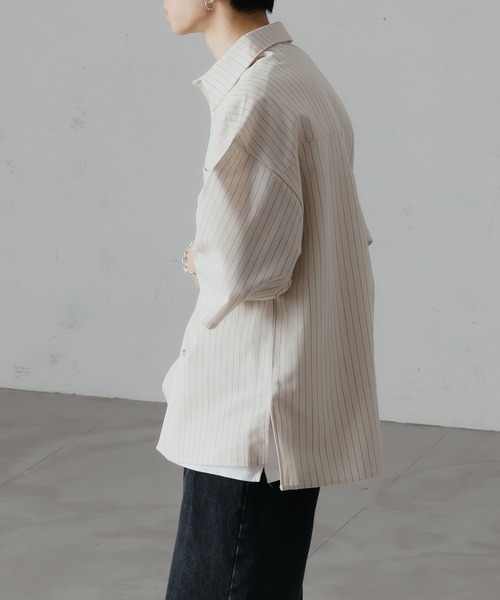 「epnok」 半袖シャツ LARGE グレー メンズ_画像8