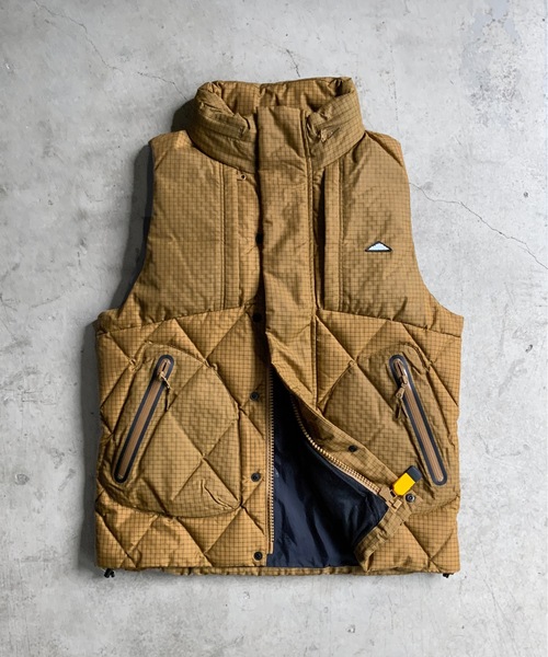 「MOUNTAIN SMITH」 ナイロンベスト S ベージュ メンズ_画像5