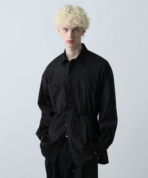 HARE（ハレ） シャツ 「SET UP対応」YOSEレザーベルトシャツ(HARE
