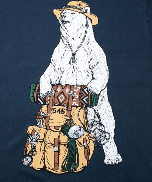 「go slow caravan」 半袖Tシャツ LARGE ブルー系その他 メンズ_画像4
