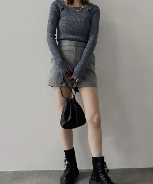 「Reurie'」 長袖ニット FREE ライトグレー レディース_画像8