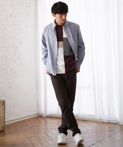 「ikka」 長袖シャツ M ネイビー メンズ_画像5