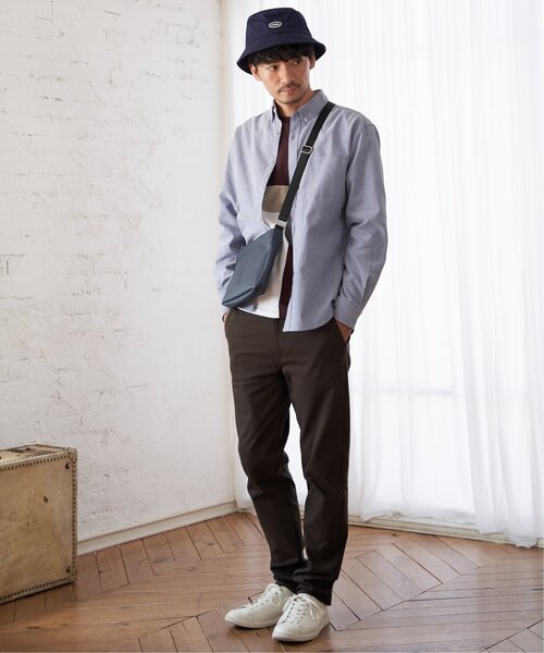 「ikka」 長袖シャツ M ネイビー メンズ_画像6