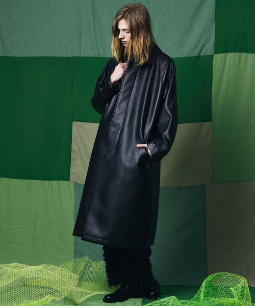 MAISON SPECIAL ステンカラーコート ブラック MAISON SPECIAL（メゾンスペシャル） ステンカラーコート 1 ブラック