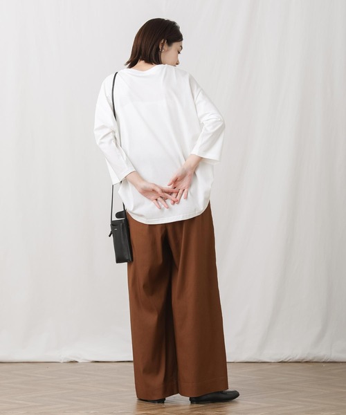 「Gready Brilliant」 7分袖カットソー FREE キャメル レディース_画像2