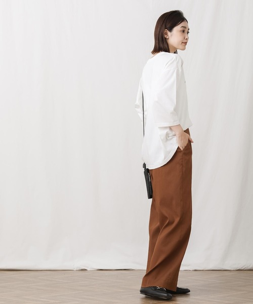 「Gready Brilliant」 7分袖カットソー FREE キャメル レディース_画像7