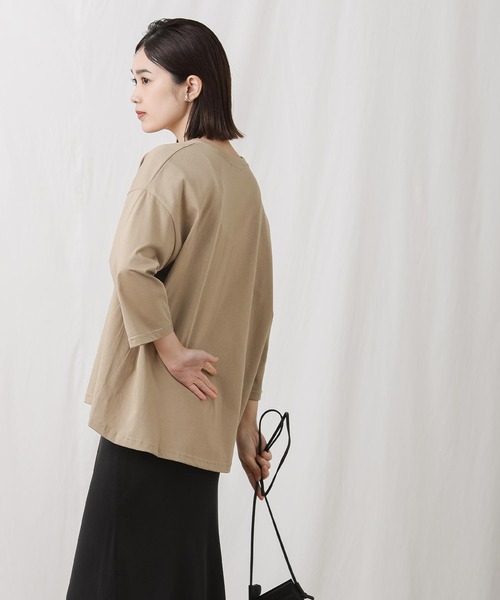 「Gready Brilliant」 7分袖カットソー FREE キャメル レディース_画像9