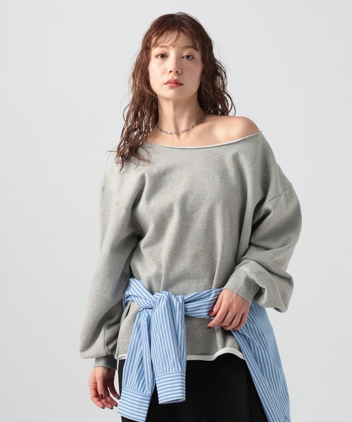 bayflow オフショルダー トレーナー パーカー ロンハーマン 好き BAYFLOW（ベイフロー） トレーナー スウェット 「春カラーで登場」オフ