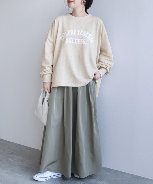 「reca」 長袖カットソー FREE オートミール レディース_画像2