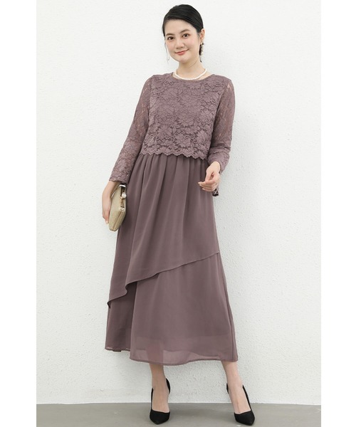 「Cinderella」 長袖ワンピース - ネイビー レディース_画像3