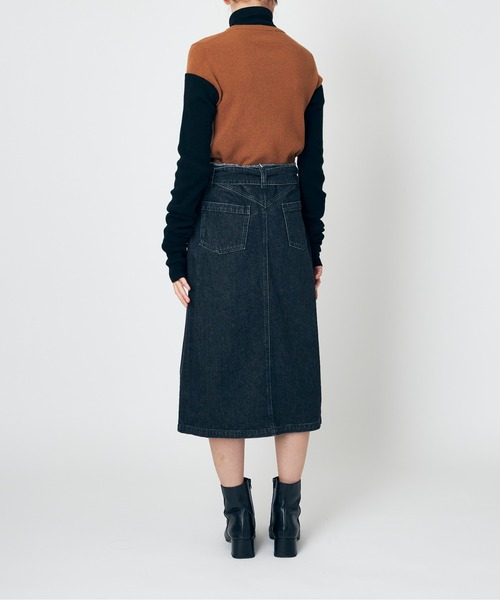 「AKANE UTSUNOMIYA」 デニムスカート 38 ブラック レディース_画像9