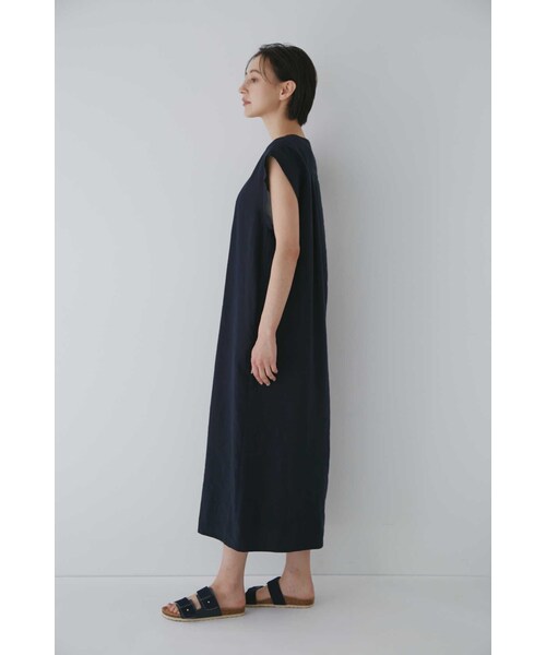「human woman」 半袖ワンピース MEDIUM ネイビー レディースの画像