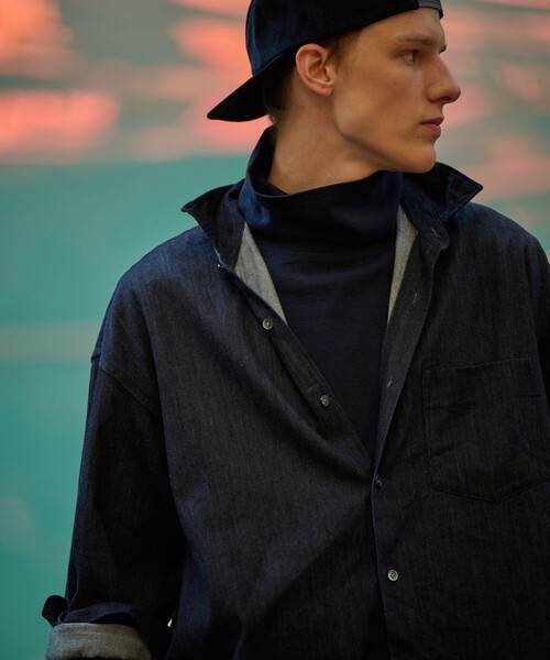 「5525Gallery」 長袖シャツ M ネイビー メンズ_画像2