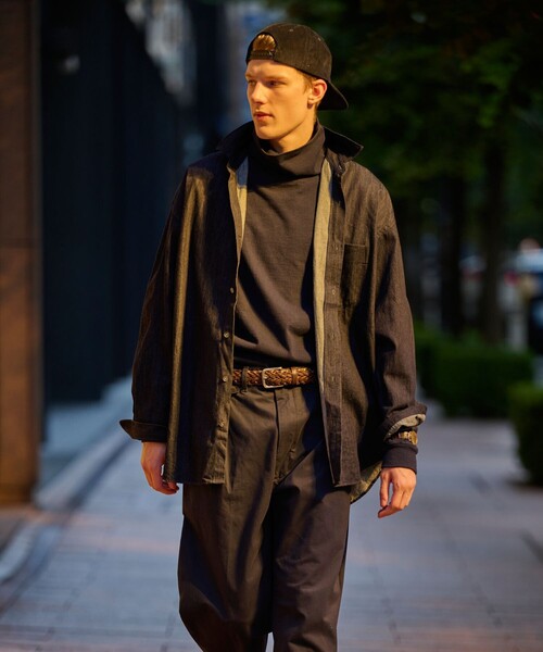 「5525Gallery」 長袖シャツ M ネイビー メンズ_画像3