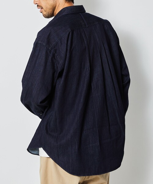 「5525Gallery」 長袖シャツ M ネイビー メンズ_画像7