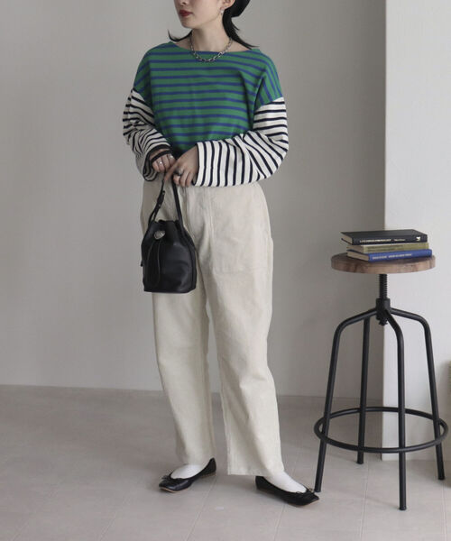 「GEVACO」 コーデュロイパンツ 38 チャコールグレー レディース_画像3